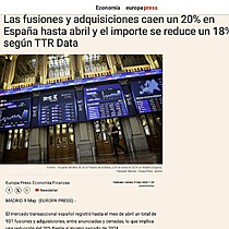 Fusiones y adquisiciones en Amrica Latina bajan 10% hasta abril; Mxico cae dos lugares en el ranking